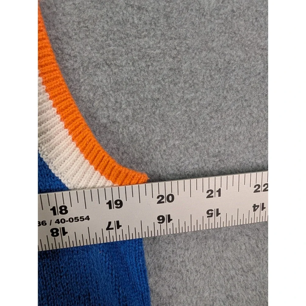 VTG 90s Florida Gators Sweater Vest Unisex M Blue Orange Chenille Cardigan